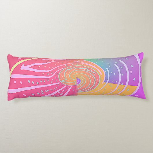 regenboogvortexwerveling lichaamskussen (Achterkant)