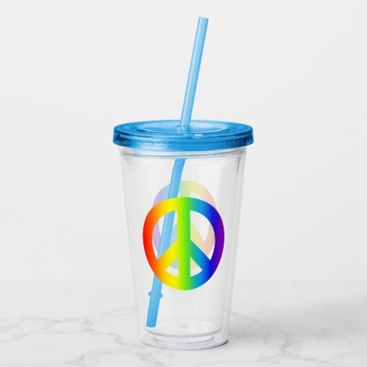 Regenboogvrede Acryl Drinkbeker (Achterkant)