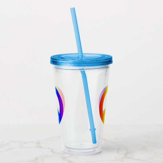 Regenboogvrede Acryl Drinkbeker (Links)