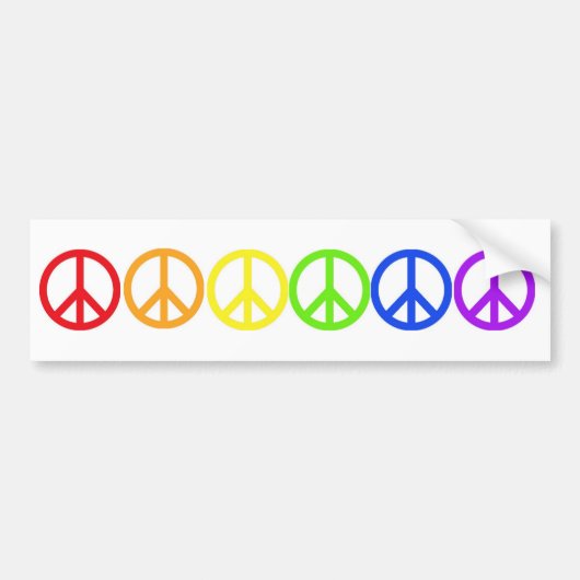 Regenboogvrede Bumpersticker (Voorkant)