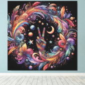 Regenboogvrede Canvas Afdruk (Insitu (Houten vloer))