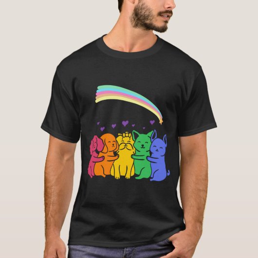 regenboogvrienden t-shirt (Voorkant)