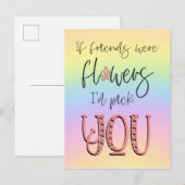 Regenboogvrienden waren bloemen, ik zou je citeren briefkaart (Voorkant / Achterkant)