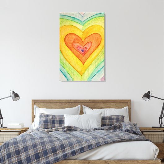 Regenboogvriendschap harten Prints schilderen (gro (Insitu (Slaapkamer))