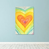 Regenboogvriendschap harten Prints schilderen (gro (Insitu (Houten vloer))