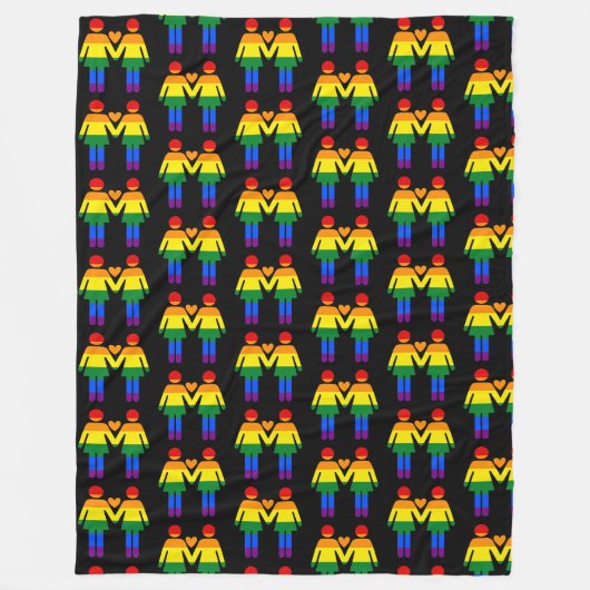 Regenboogvrouwen Fleece Deken (Voorkant)