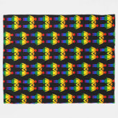 Regenboogvrouwen Fleece Deken (Voorkant (Horizontaal))