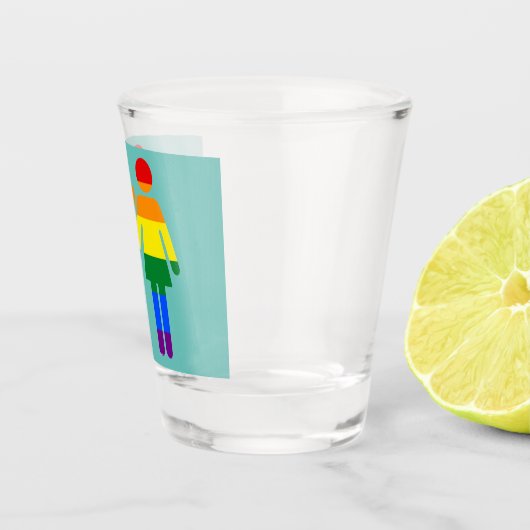 Regenboogvrouwen Shot Glas (Rechts)