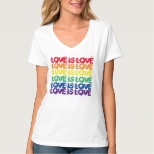 Regenboogvrouwen V-Neck T-Shirt