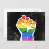 Regenboogvuist Briefkaart (Voorkant / Achterkant)