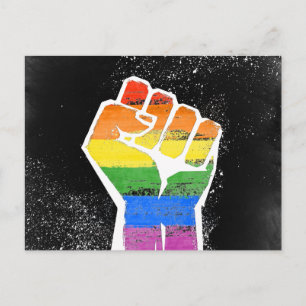 Regenboogvuist Briefkaart