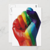 Regenboogvuist Briefkaart (Voorkant / Achterkant)