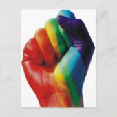 Regenboogvuist Briefkaart (Voorkant)