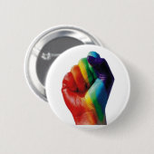 Regenboogvuist Ronde Button 5,7 Cm (Voorkant /achterkant)