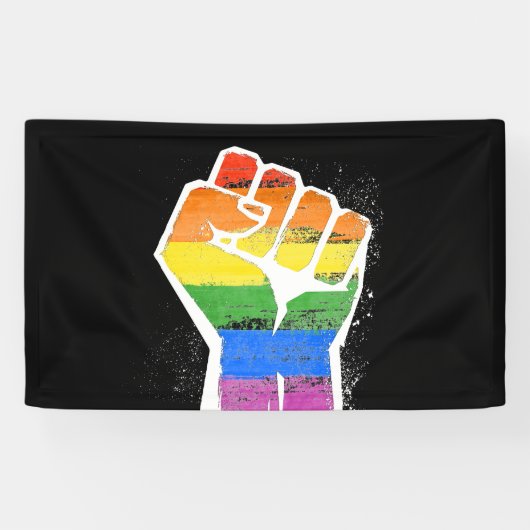 Regenboogvuist Spandoek (Horizontaal)