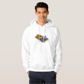 regenboogwatermeloen hoodie (Voorkant volledig)
