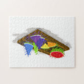regenboogwatermeloen legpuzzel (Horizontaal)