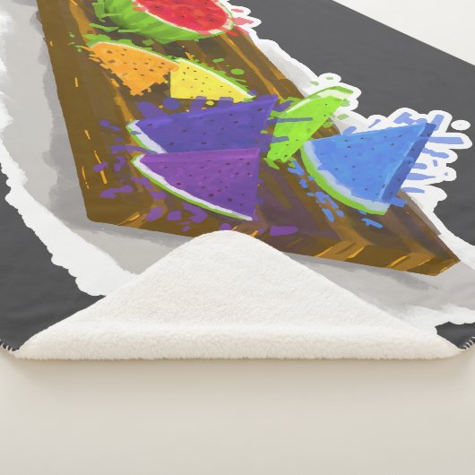 regenboogwatermeloen sherpa deken (3/4)