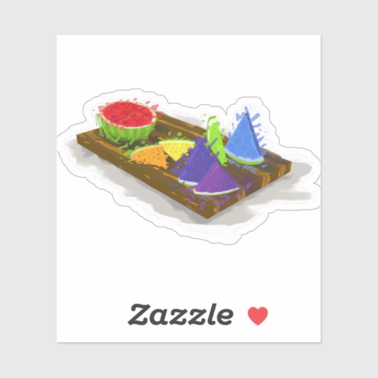 regenboogwatermeloen sticker (Vel)