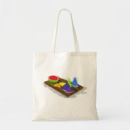 regenboogwatermeloen tote bag