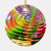 Regenboogwaterringen Keramisch Ornament (Voorkant)