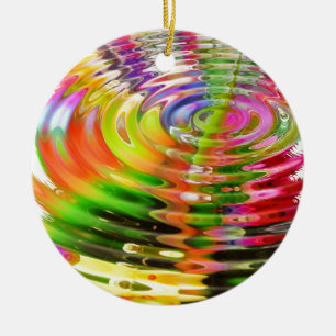 Regenboogwaterringen Keramisch Ornament