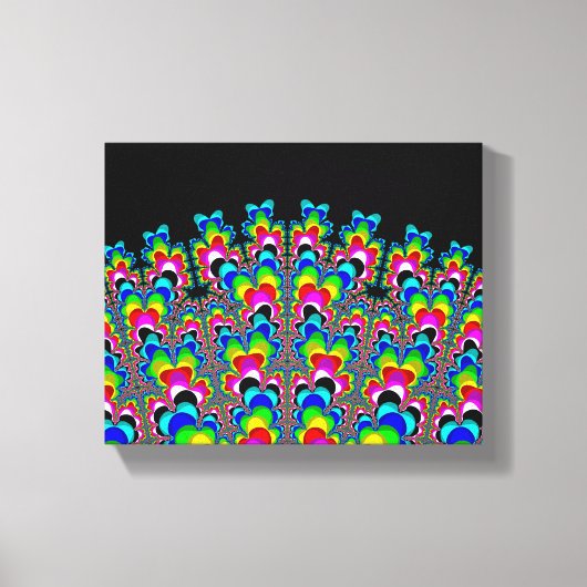 Regenboogwaterval - Fractale kunst Canvas Afdruk (Voorkant)