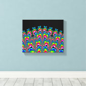 Regenboogwaterval - Fractale kunst Canvas Afdruk (Insitu (Houten vloer))