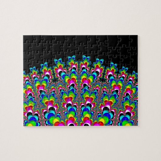 Regenboogwaterval - Fractale kunst Legpuzzel (Horizontaal)