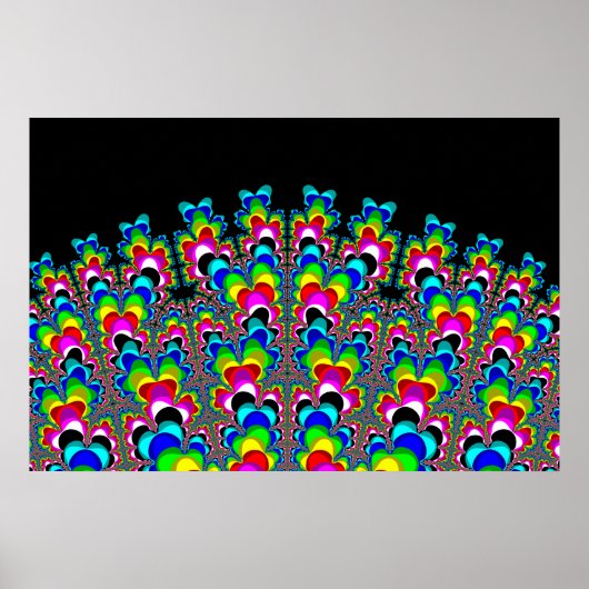 Regenboogwaterval - Fractale kunst Poster (Voorkant)
