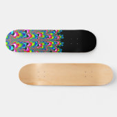 Regenboogwaterval - Fractale kunst Skateboard (Horizontaal)