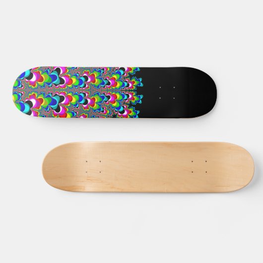 Regenboogwaterval - Fractale kunst Skateboard (Horizontaal)