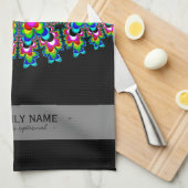 Regenboogwaterval - Fractale kunst Theedoek (Quarter Fold)