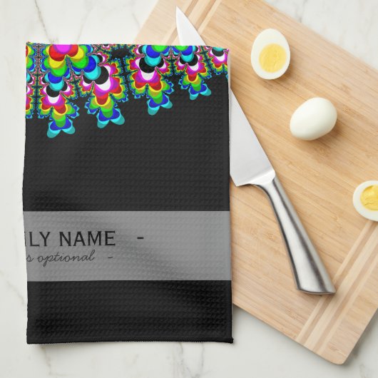 Regenboogwaterval - Fractale kunst Theedoek (Quarter Fold)