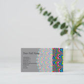 Regenboogwaterval - Fractale kunst Visitekaartje (Staand voorkant)