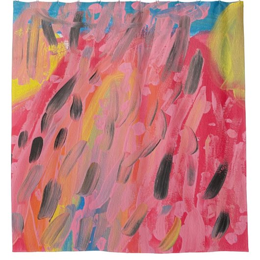 Regenboogwaterval schilderen douchegordijn (Voorkant)