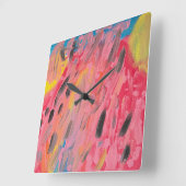 Regenboogwaterval schilderen  vierkante klok (Hoek)