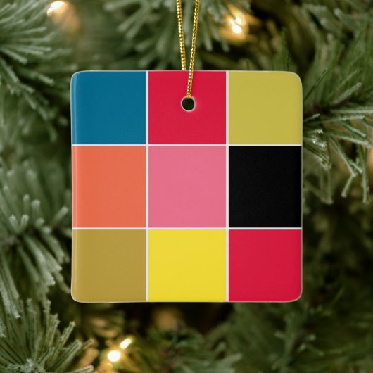 Regenboogwatervalpleinen Keramisch Ornament (Boom)