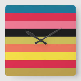 Regenboogwatervalstrips Vierkante Klok