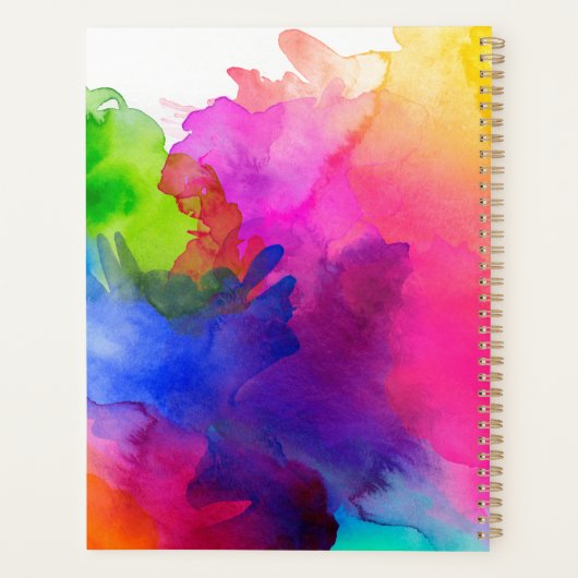 RegenboogWaterverf Abstract Planner (Achterkant)
