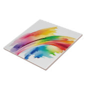 RegenboogWaterverf Abstract Tegeltje (Zijkant)