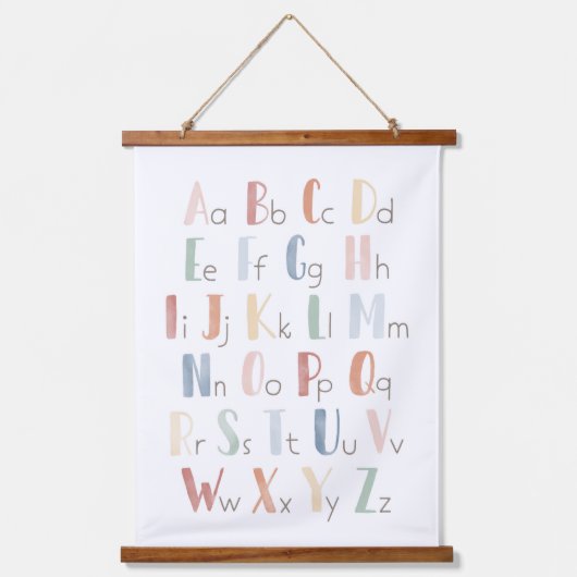 RegenboogWaterverf Alfabet ABC Classroom Decor Hangend Wandkleed (Voorkant)
