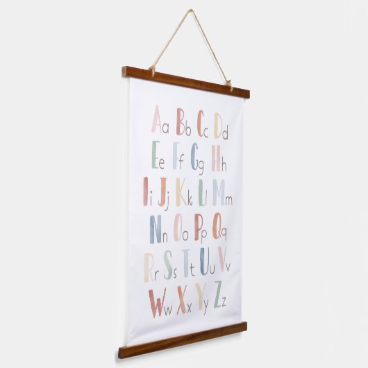 RegenboogWaterverf Alfabet ABC Classroom Decor Hangend Wandkleed (Gebogen)