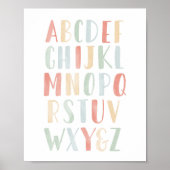 RegenboogWaterverf Alfabet ABC Classroom Decor Poster (Voorkant)