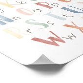 RegenboogWaterverf Alfabet ABC Classroom Decor Poster (Hoek)