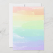 RegenboogWaterverf Birthday Uitnodiging (Achterkant)
