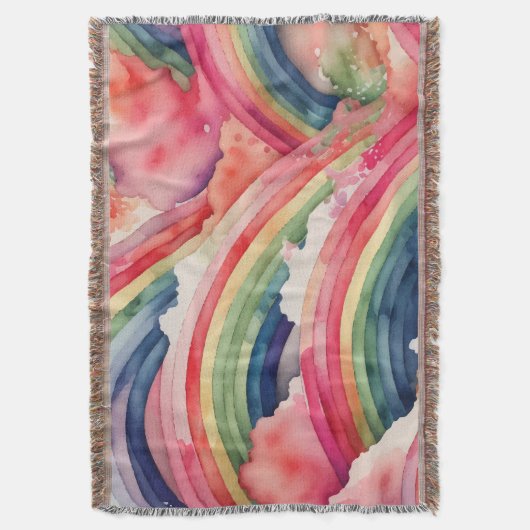 regenboogwaterverf deken (Voorkant Verticaal)