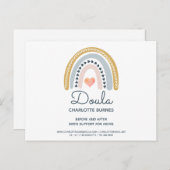RegenboogWaterverf Doula Briefkaart (Voorkant / Achterkant)