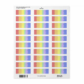 RegenboogWaterverf Etiket (Full Sheet)