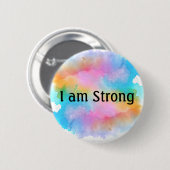RegenboogWaterverf Inspirerend Button (Voorkant /achterkant)